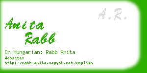 anita rabb business card